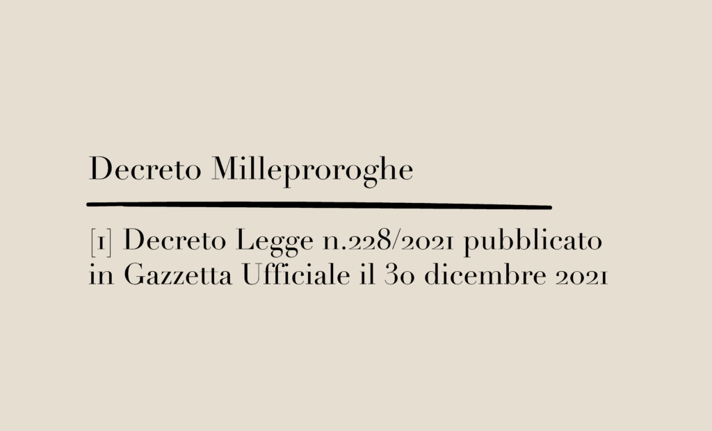 decreto milleproroghe - Negretti Commercialisti Bergamo